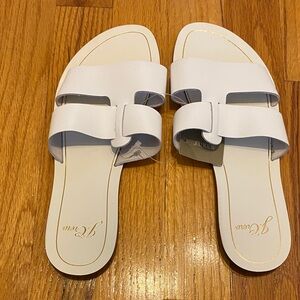 J. Crew White Slide Sandals for Women
